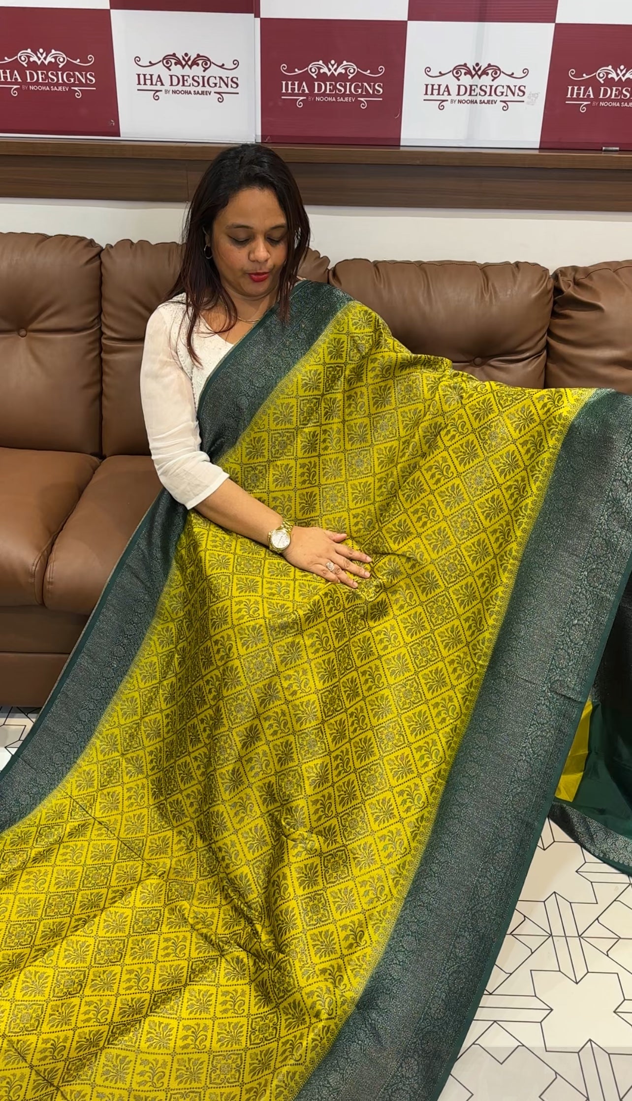 DESIGNER SEMI BANARASI SILK SAREES - IHA 9591