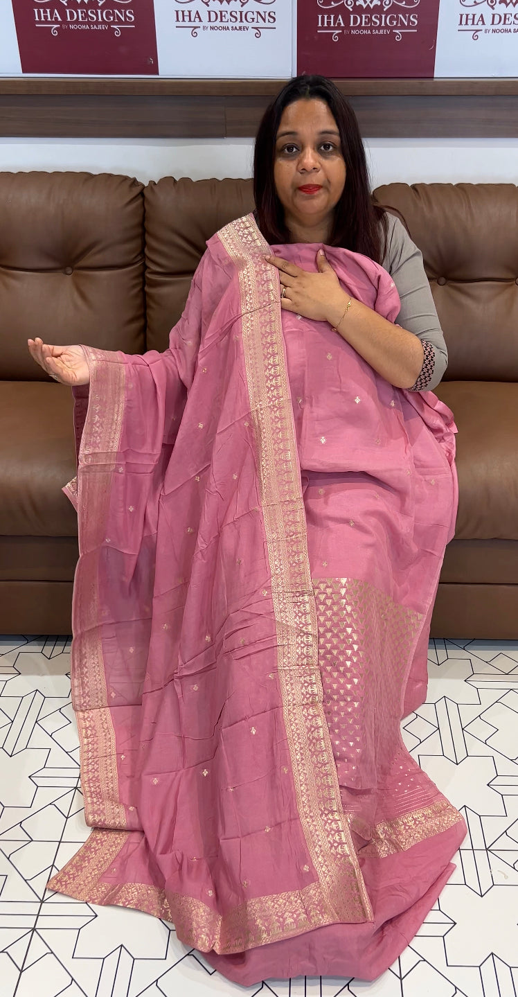 VISCOSE ORGANZA UNSTITCHED SALWAR SUITS - IHA 8245