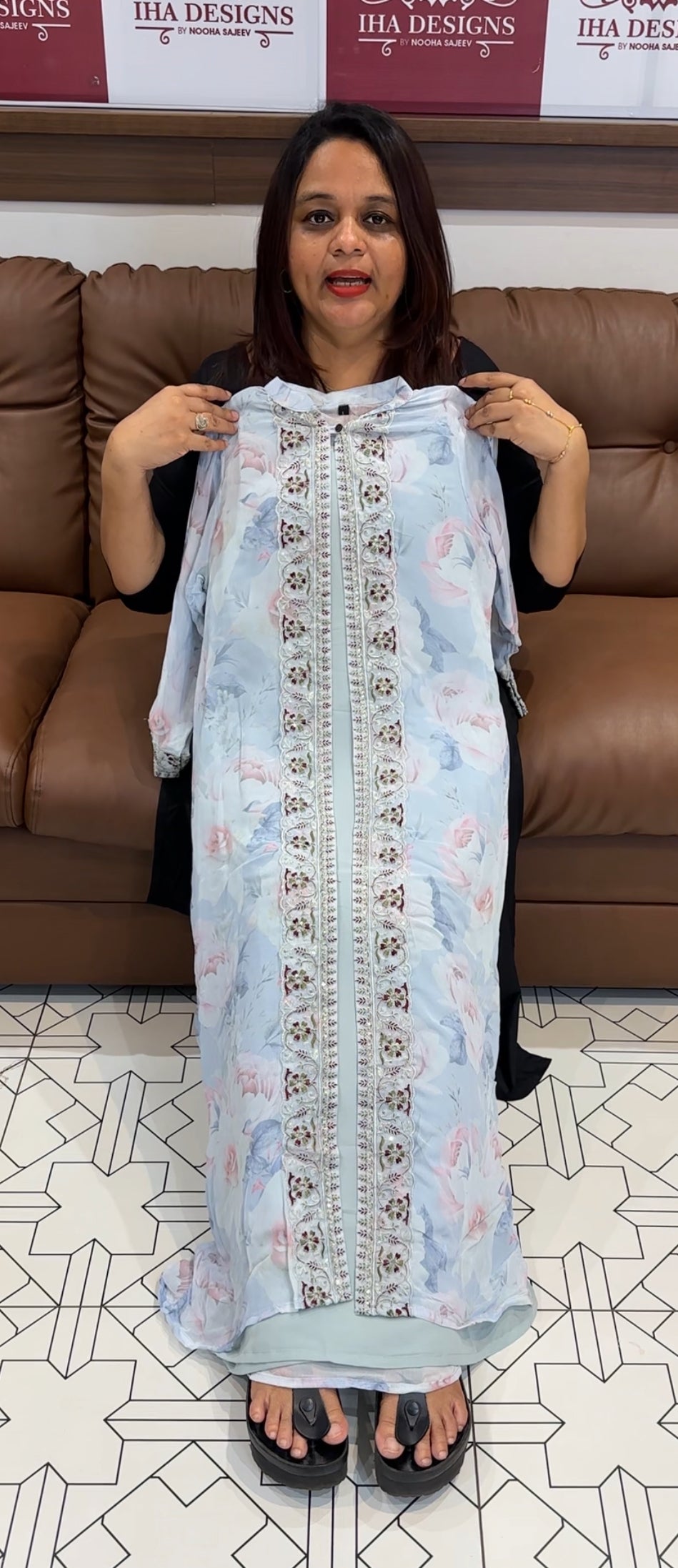 DESIGNER ALINE TOP AND LONG JACKET - IHA 9649