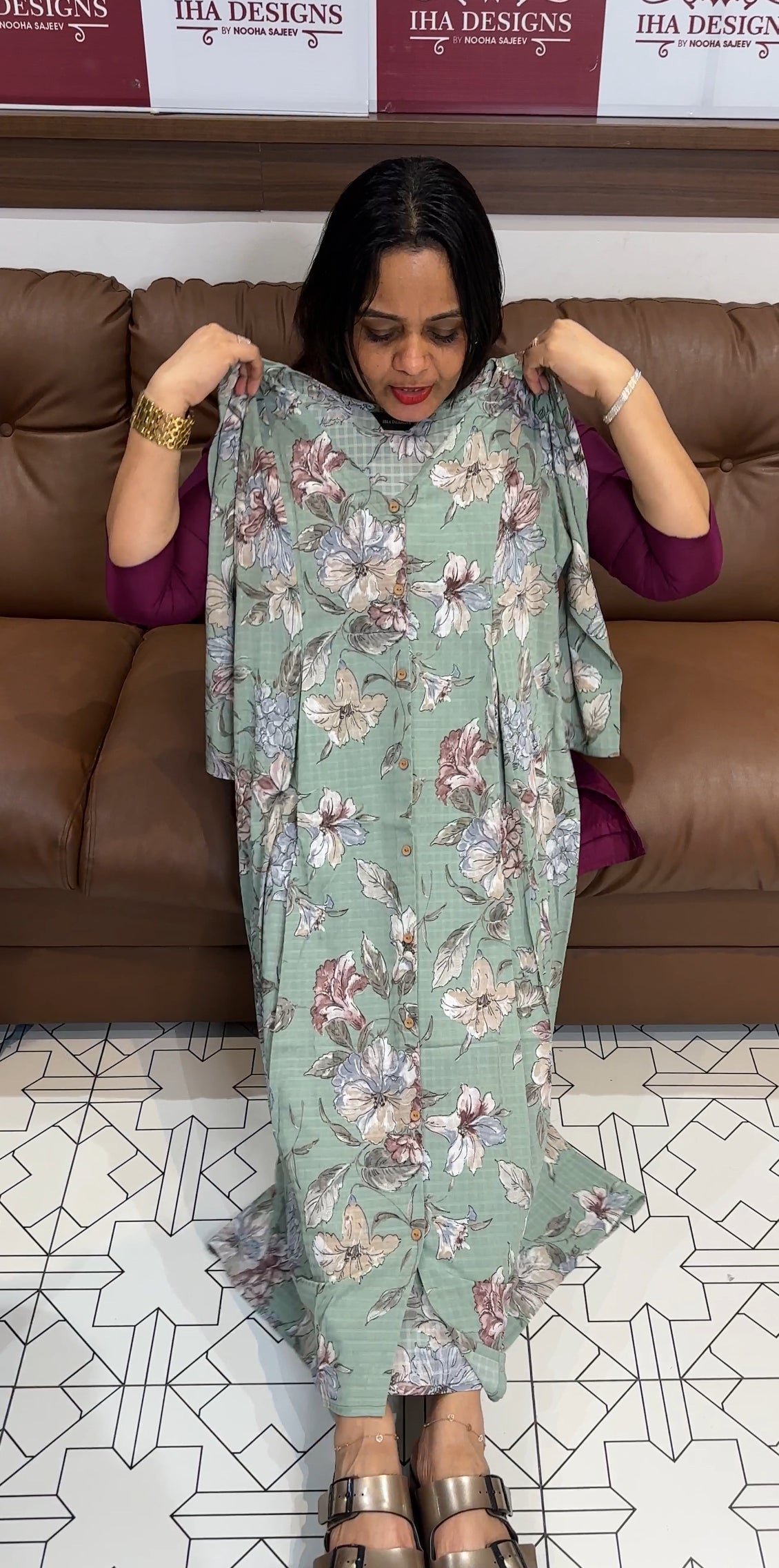 PRINTED GEORGETTE FROCKS - IHA 22009