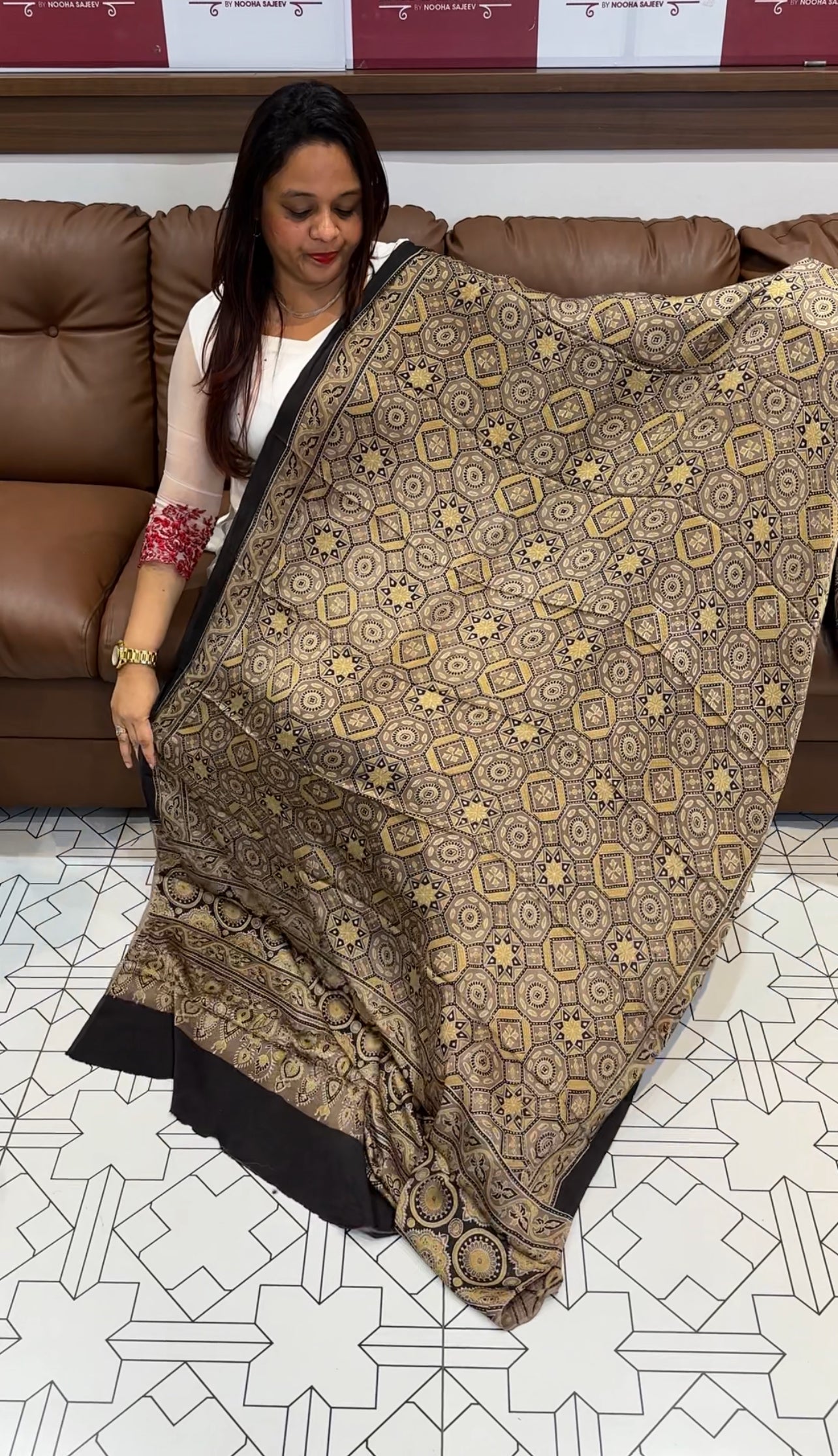 AJRAKH PRINTED MODAL DUPATTA - IHA 9629
