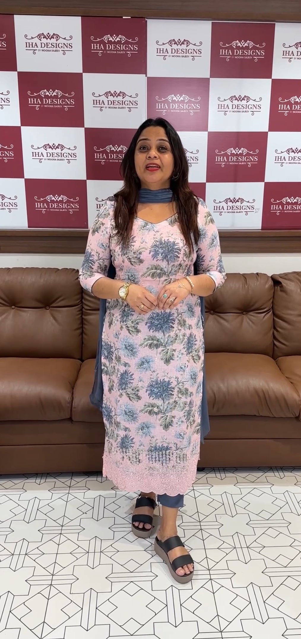 PRINTED UNSTITCHED SALWAR SUITS - IHA 22205