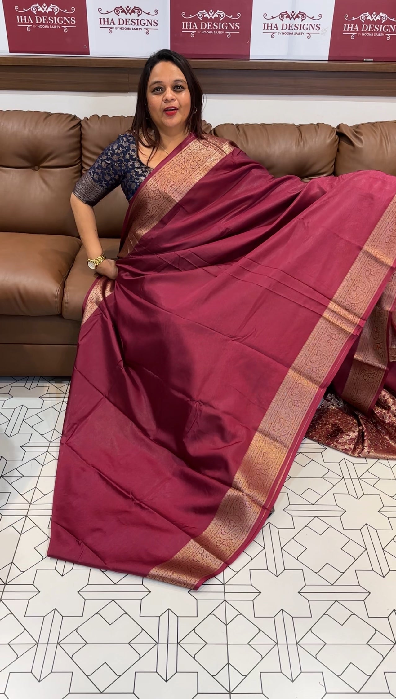 FORWARD SEMI BANARASI SILK SAREES - IHA 9797