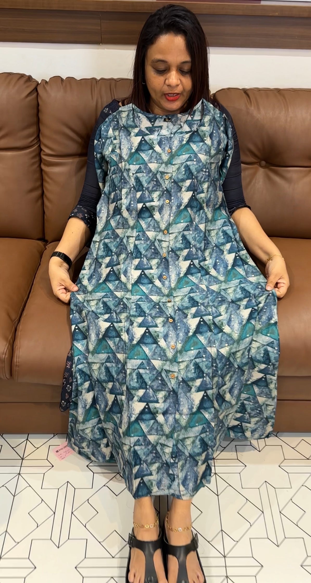 DIGITAL PRINTED MODAL KURTIS - IHA 9870