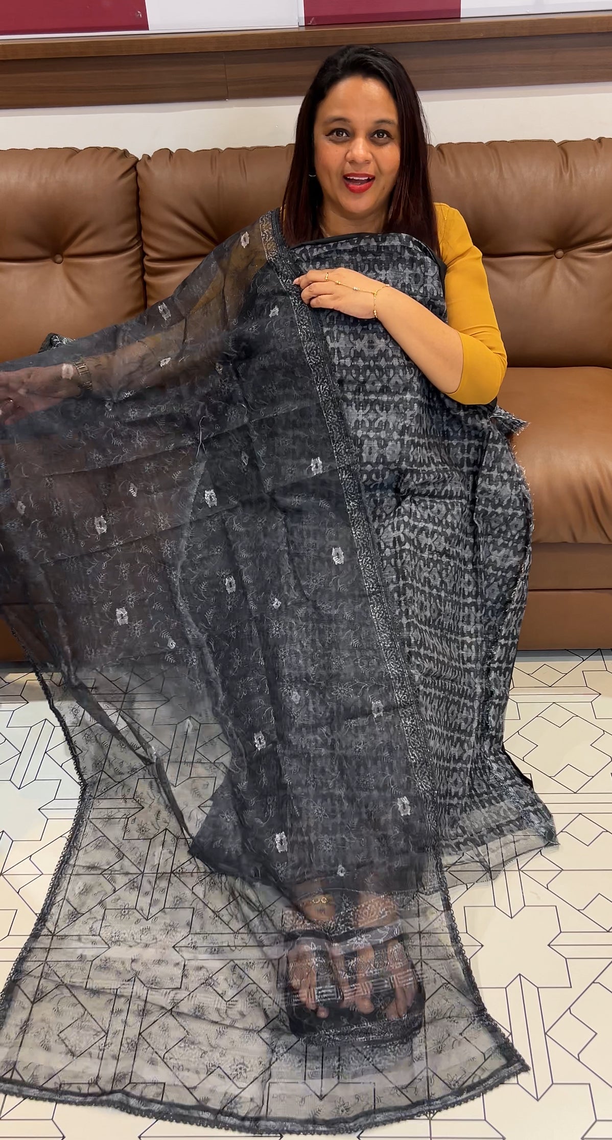 SILKY KOTA UNSTITCHED SALWAR SUITS - IHA 9747