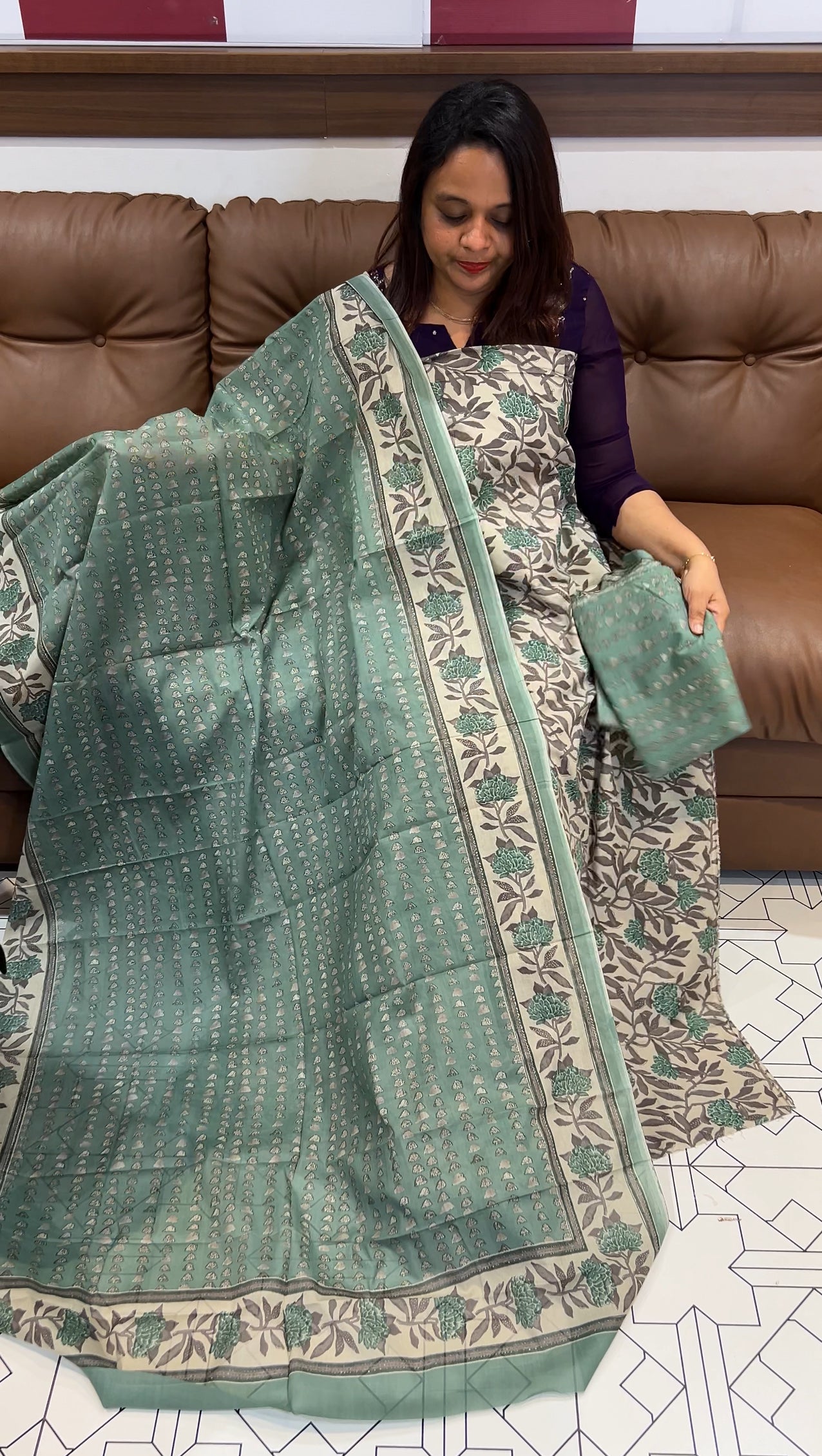 COTTON PRINTED UNSTITCHED SALWAR SUITS - IHA 9789