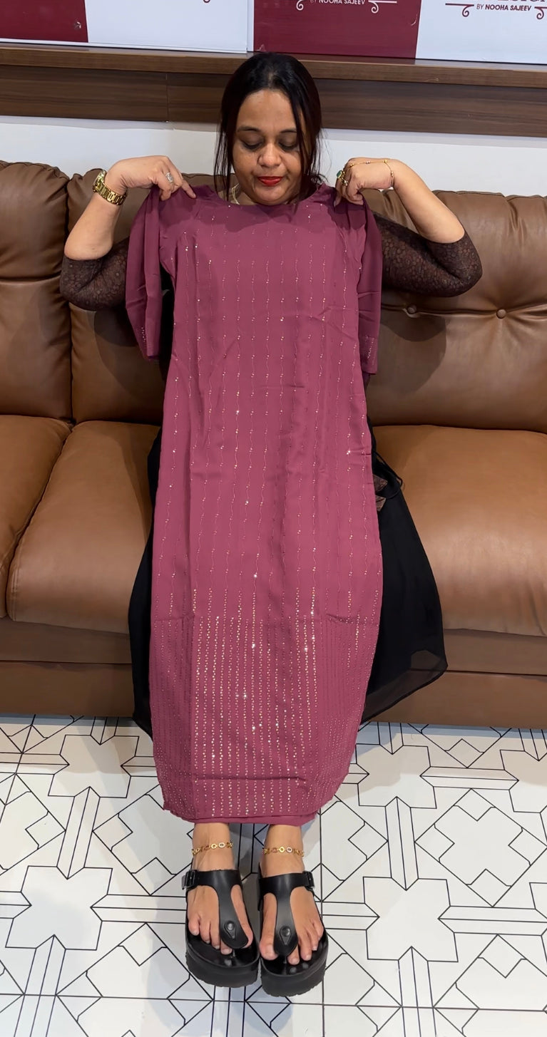 FAUX GEORGETTE KURTIS - IHA 8611