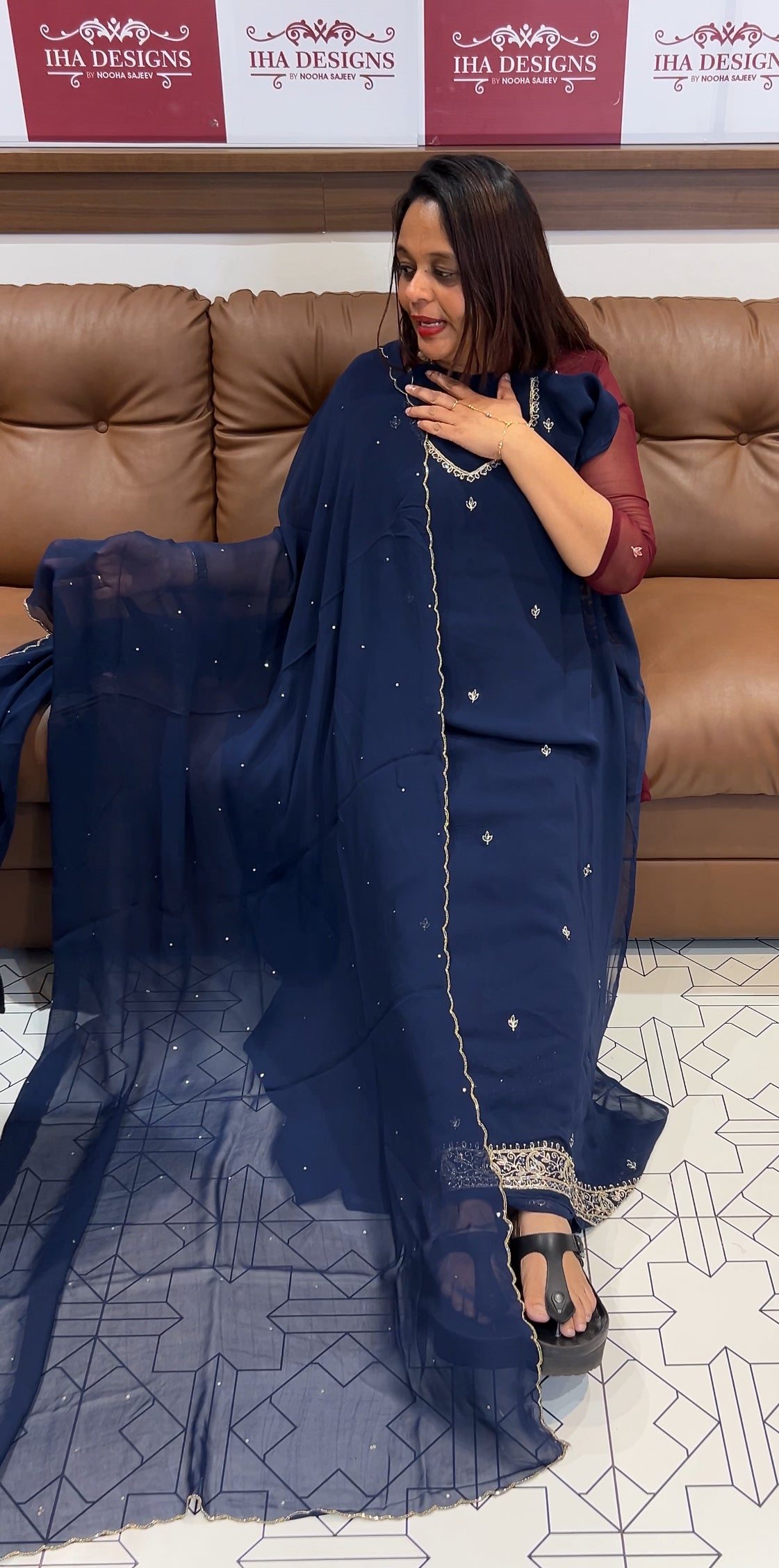 PREMIUM UNSTITCHED SALWAR SUITS - IHA 9742