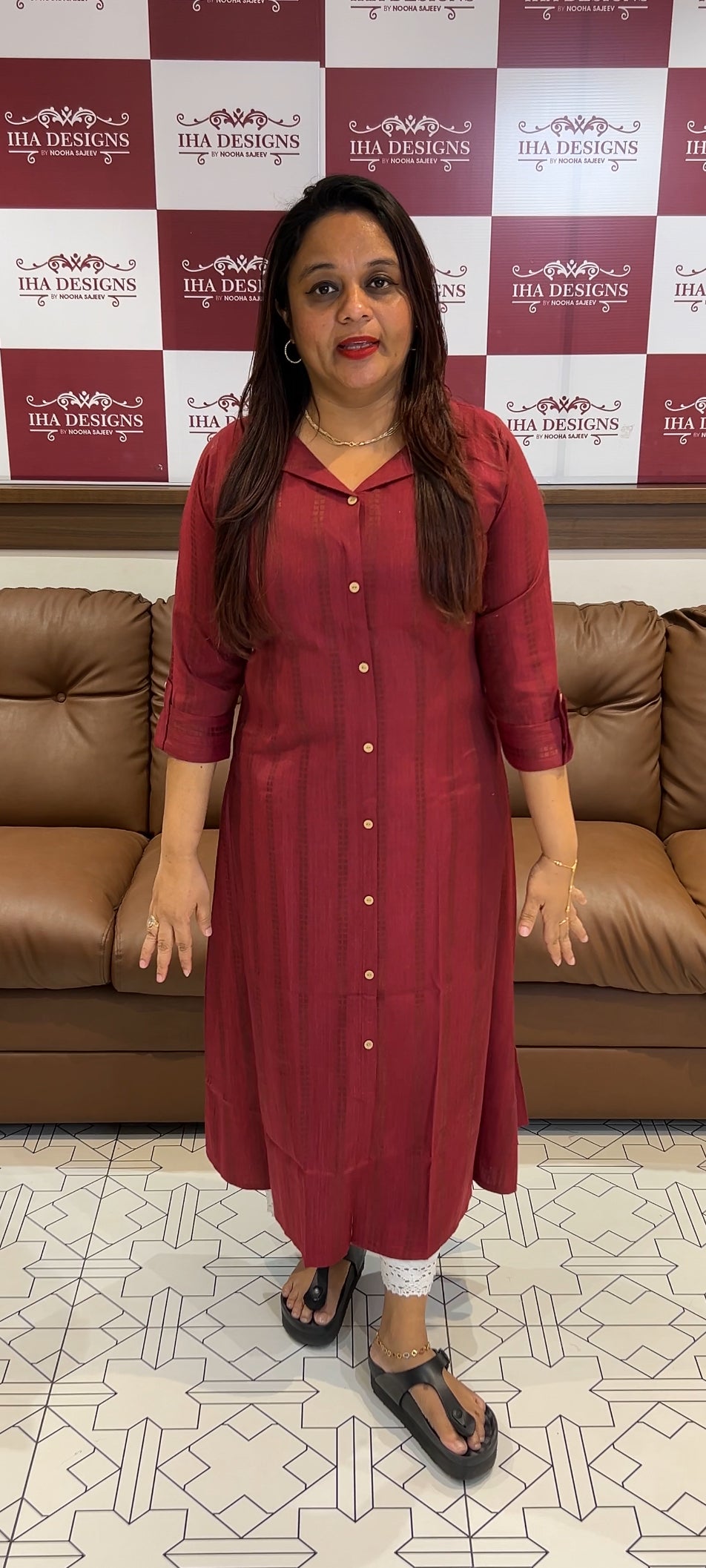IHA'S IN-HOUSE HANDLOOM COTTON ALINE TOPS - IHA 9693