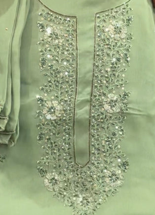 PREMIUM HAND WORKED UNSTITCHED SALWAR SUITS - IHA 8532