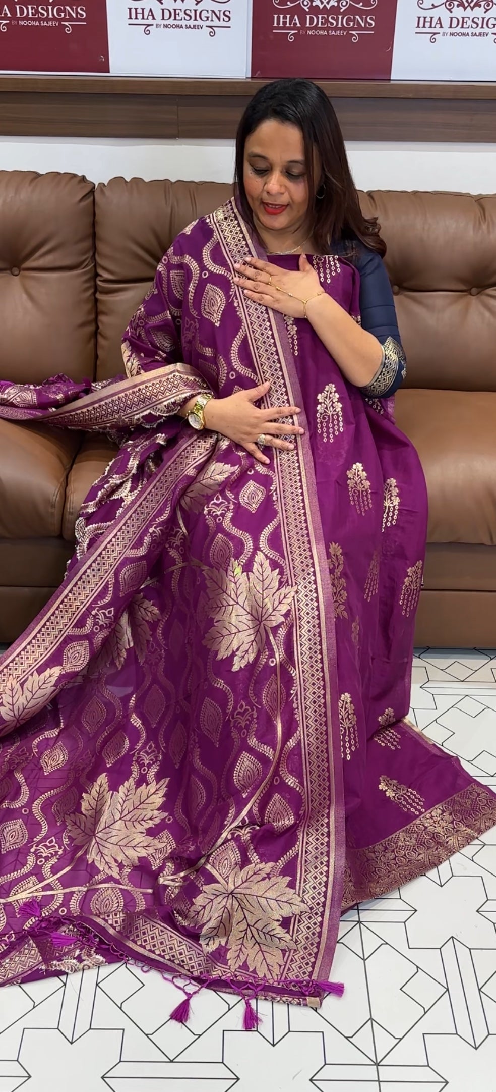 SEMI KATAN UNSTITCHED SALWAR SUITS - IHA 9718