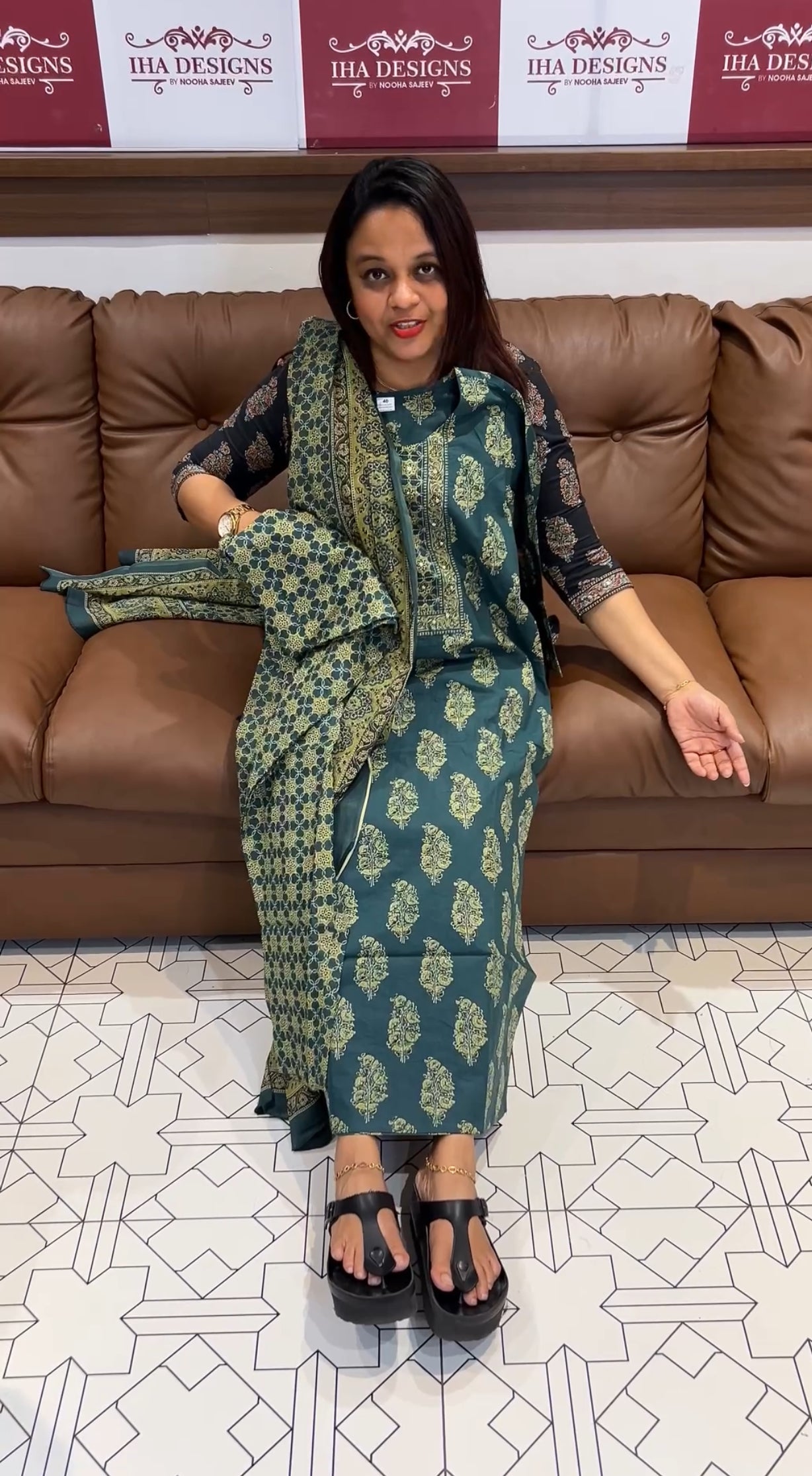 BUDGET BUY PRINTED COTTON TOP , BOTTOM AND DUPATTA - IHA 9759