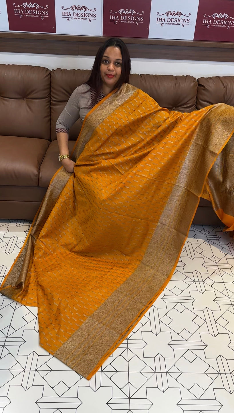 FORWARD SEMI BANARASI SILK SAREES - IHA 8377