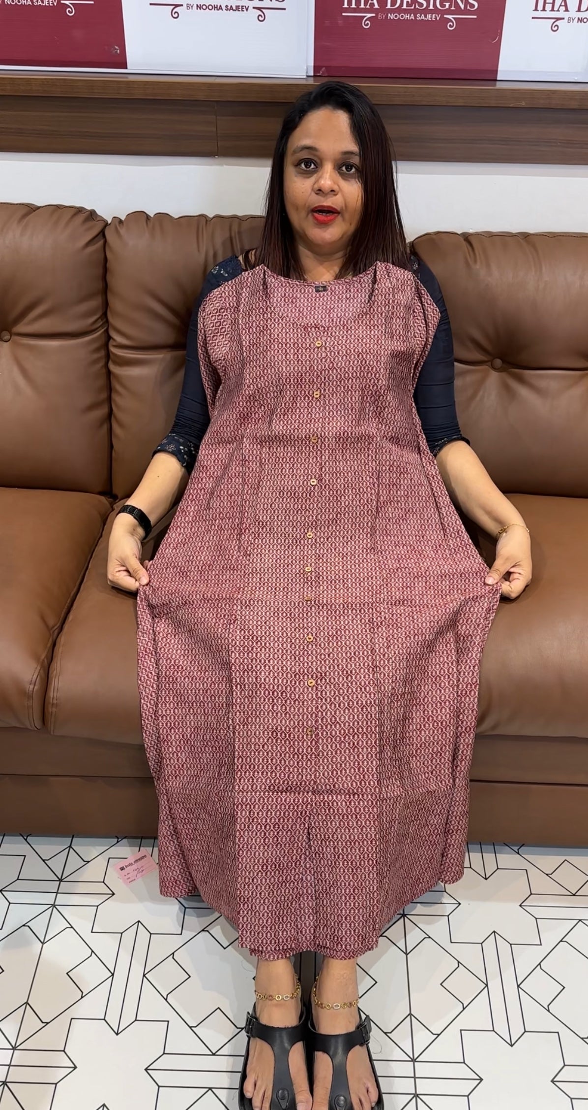 DIGITAL PRINTED MODAL KURTIS - IHA 9870