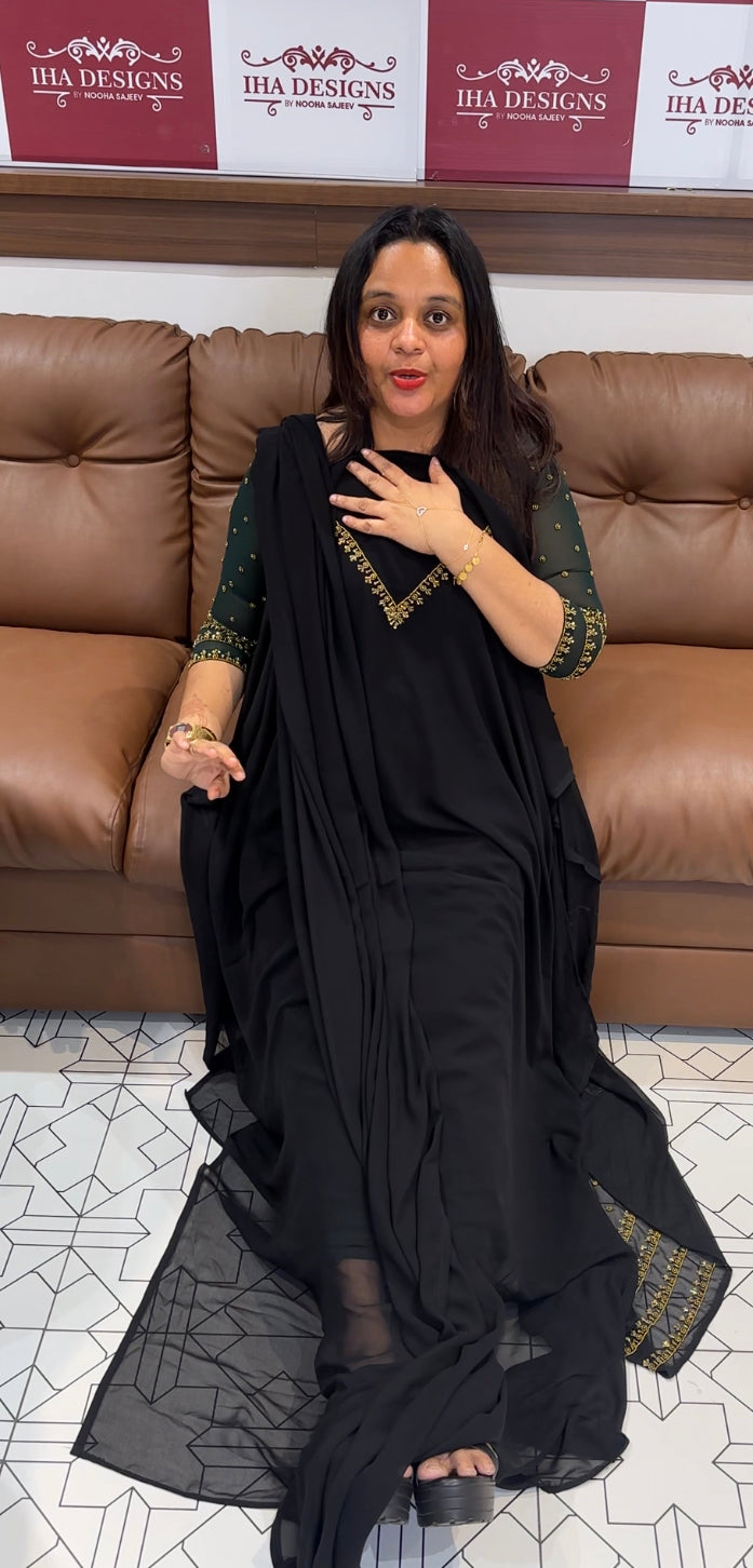 IHA'S IN-HOUSE HAND WORKED UNSTITCHED SALWAR SUITS - IHA 22852
