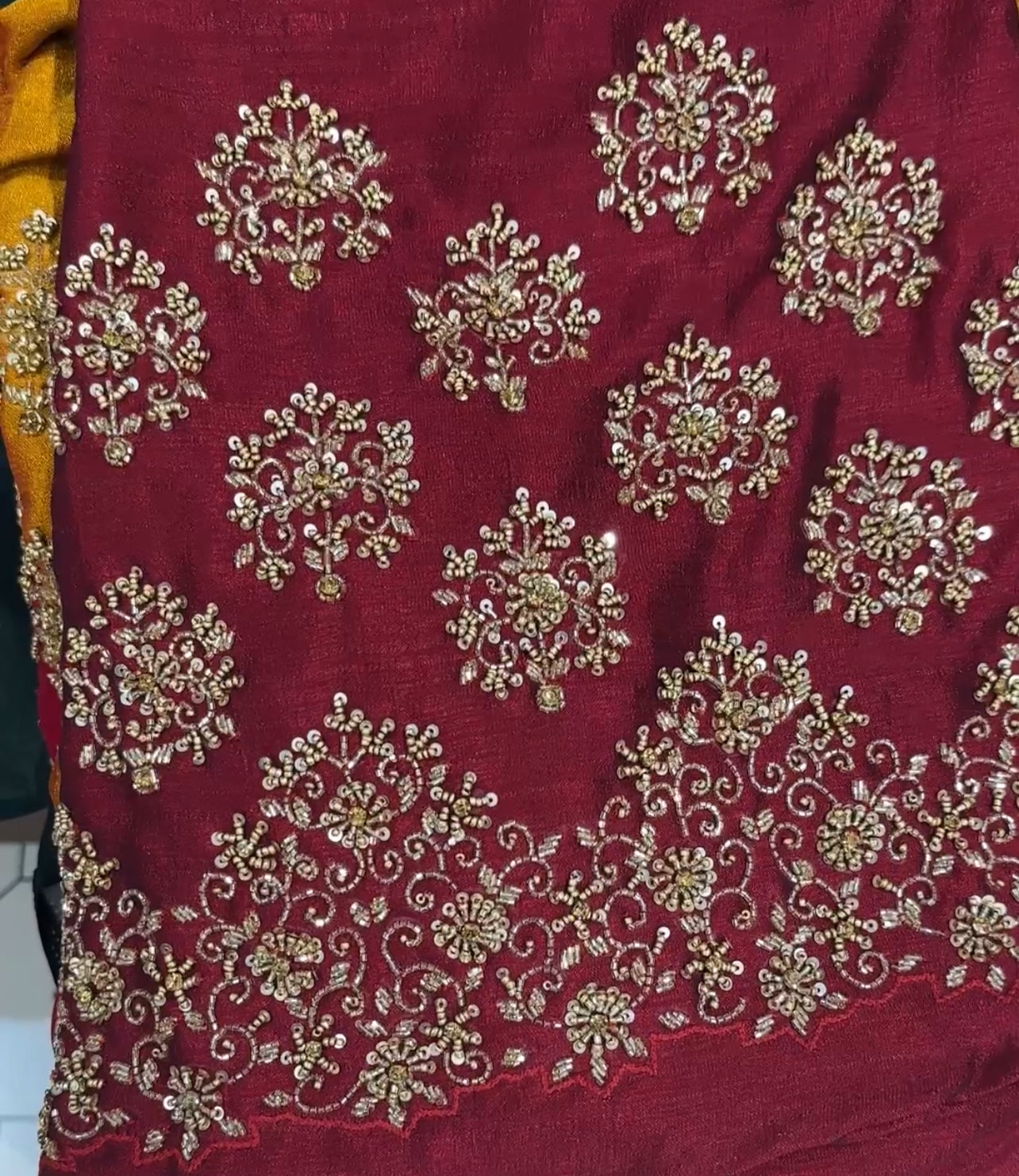 HAND WORKED BLOUSE MATERIALS - IHA 23018