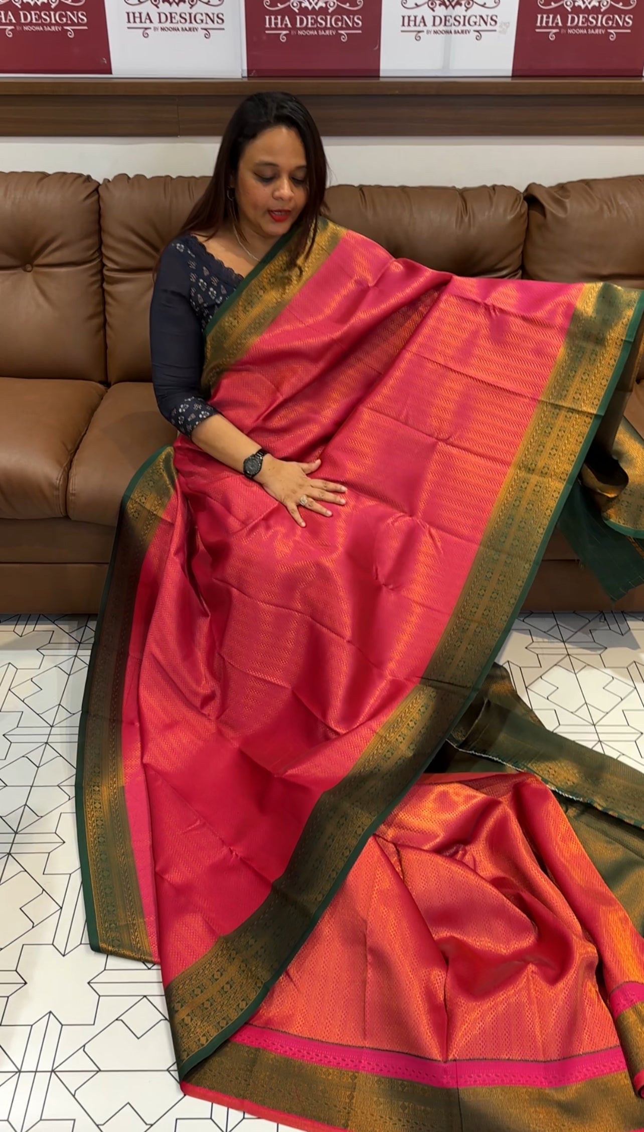 BUDGET BUY SEMI SILK SAREES - IHA 9806