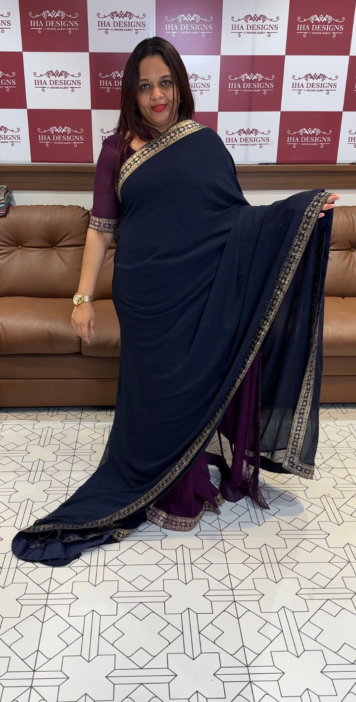 BUDGET BUY GEORGETTE SAREE - IHA 8047