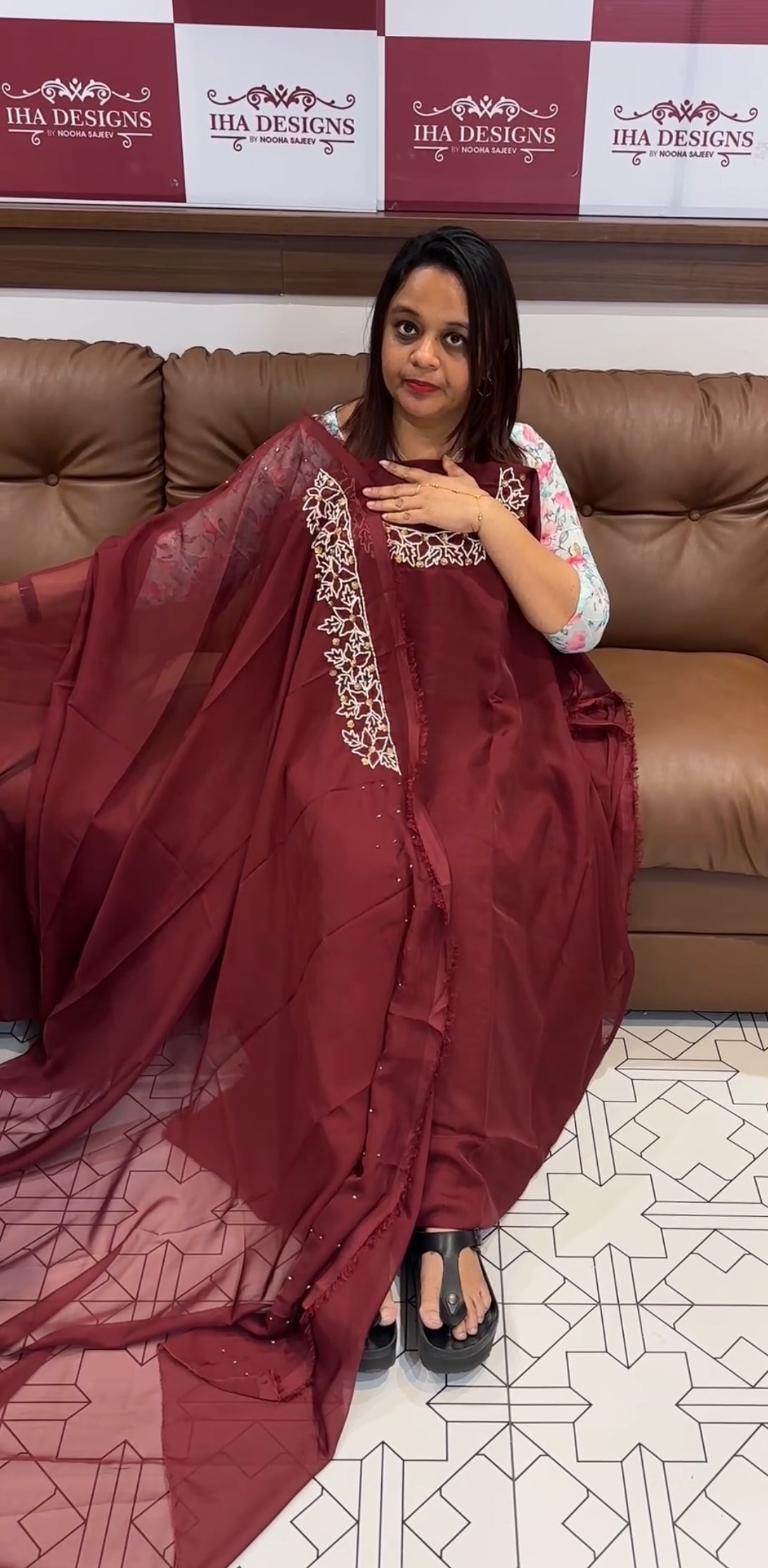 TABBY ORGANZA UNSTITCHED SALWAR SUITS - IHA 9847