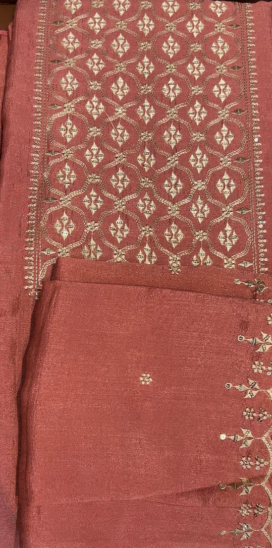 VICHITRA SILK UNSTITCHED SALWAR SUIT - IHA 8575