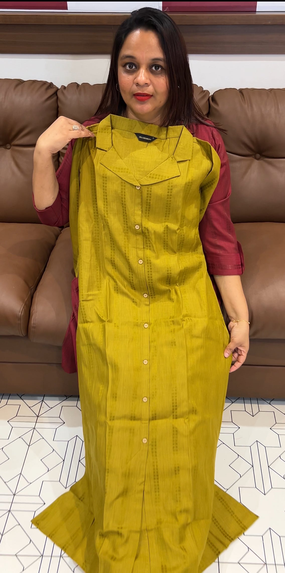 IHA'S IN-HOUSE HANDLOOM COTTON ALINE TOPS - IHA 9693