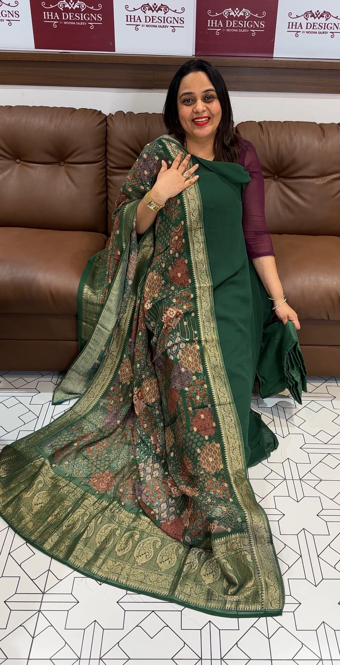 GEORGETTE UNSTITCHED SALWAR SUITS - IHA 20560