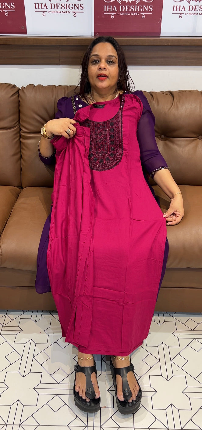 COTTON RAYON TOP AND BOTTOM - IHA 8435