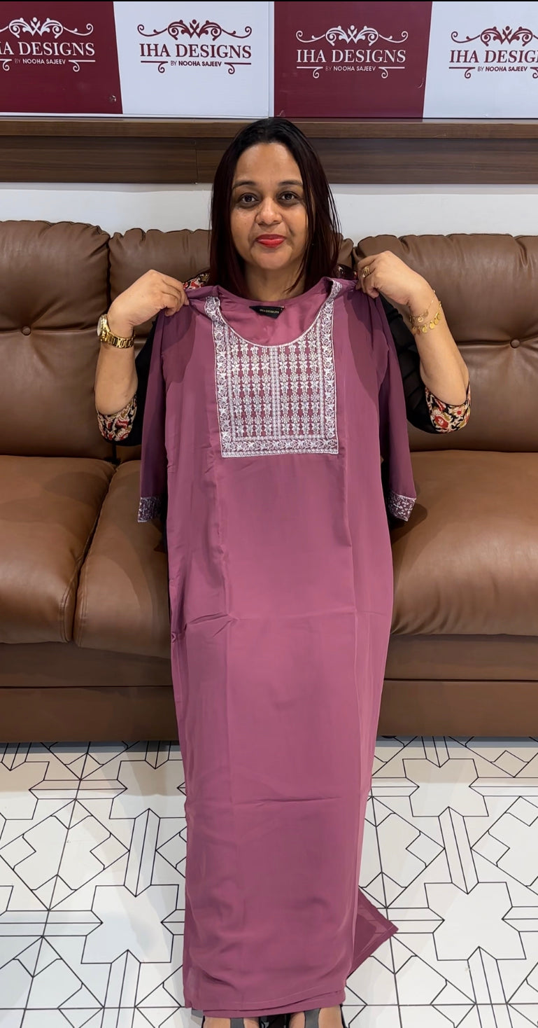 IHA'S IN-HOUSE FAUX GEORGETTE SLITED TOPS ONLY - IHA 8218