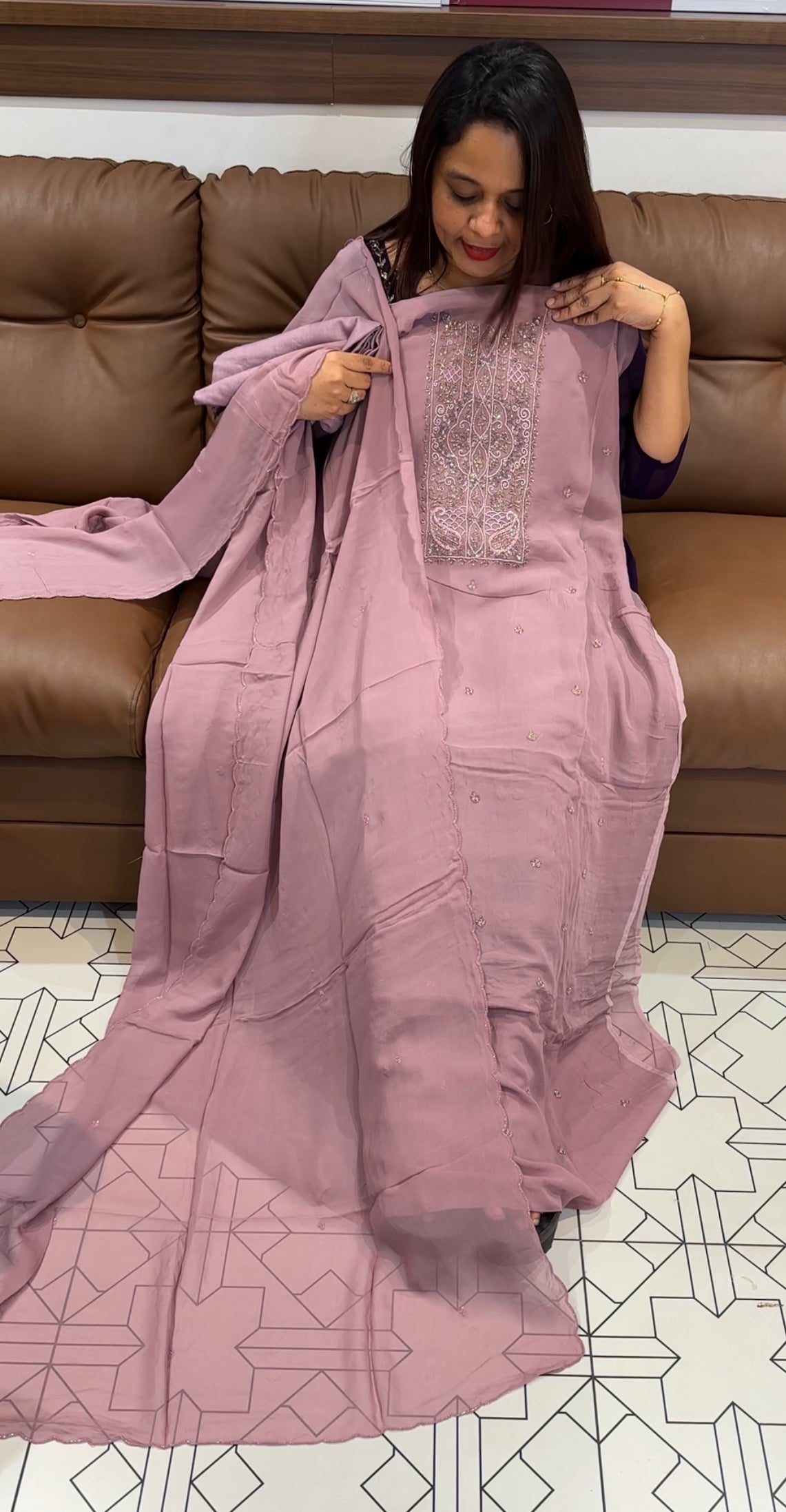 VISCOSE GEORGETTE UNSTITCHED SALWAR SUITS - IHA 9783