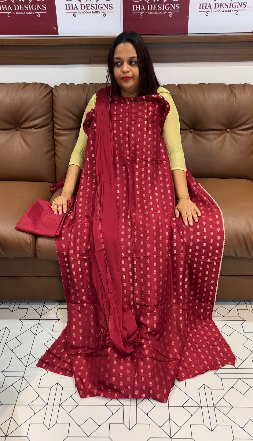 DOLA BANARASI UNSTITCHED SALWAR SUITS - IHA 8385