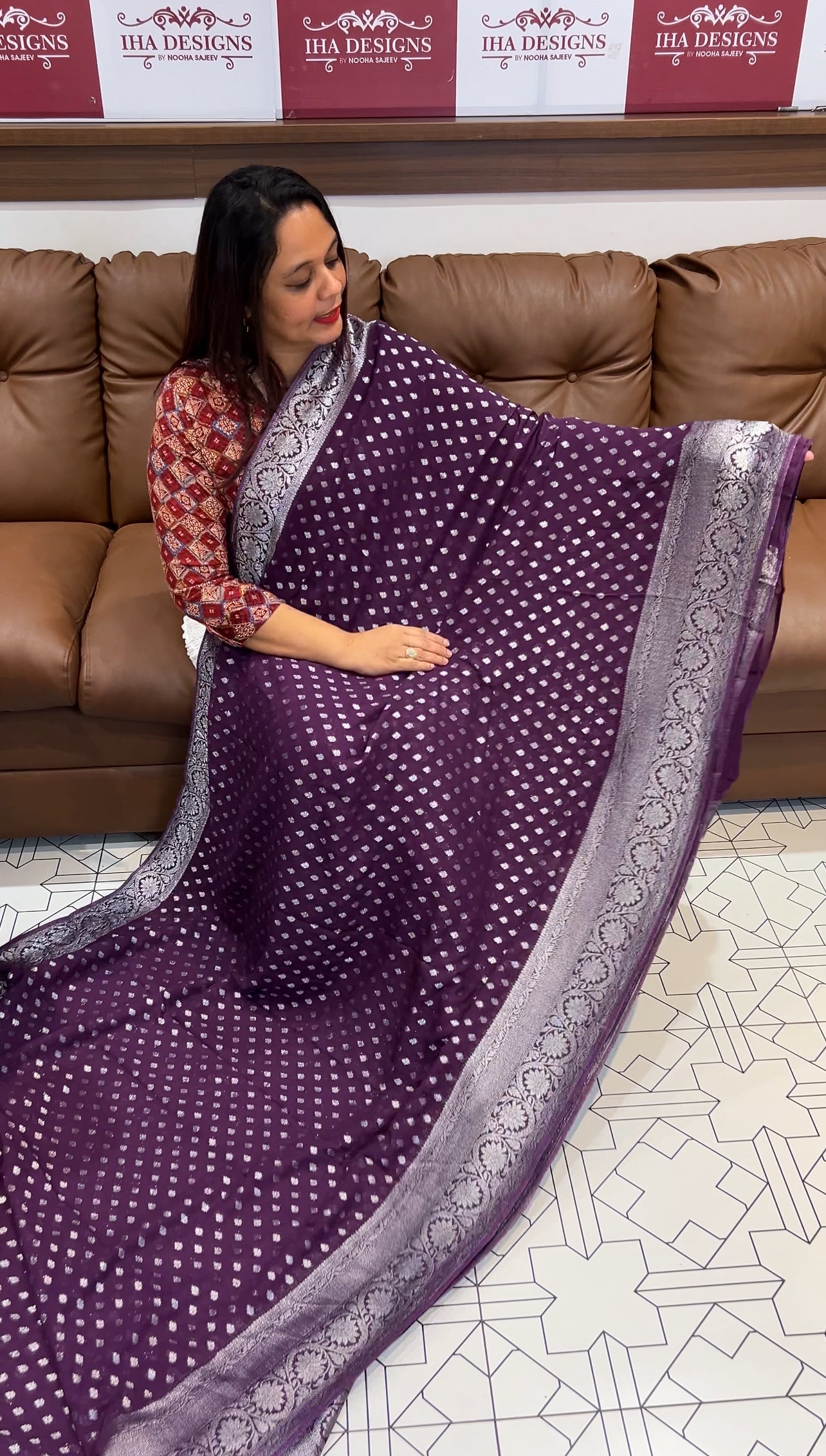 DESIGNER BANARASI SILK SAREES - IHA 9699