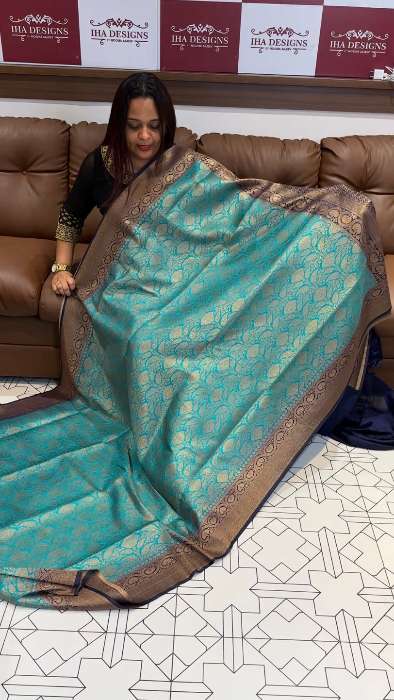 DESIGNER SEMI KATAN SILK SAREES - IHA 8346