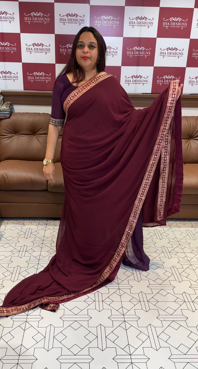 BUDGET BUY GEORGETTE SAREE - IHA 8047