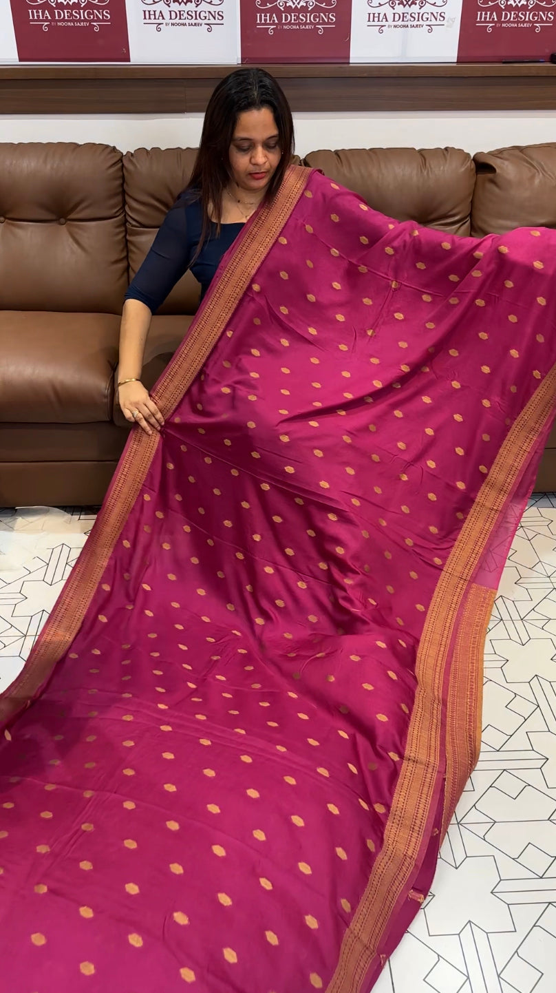 SEMI BANARSI SAREE - IHA 22075