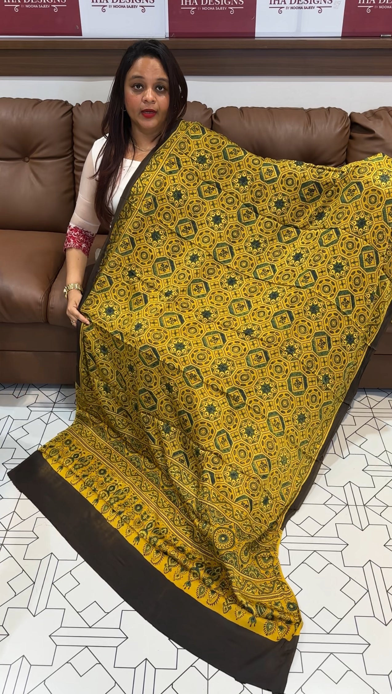 AJRAKH PRINTED MODAL DUPATTA - IHA 9629