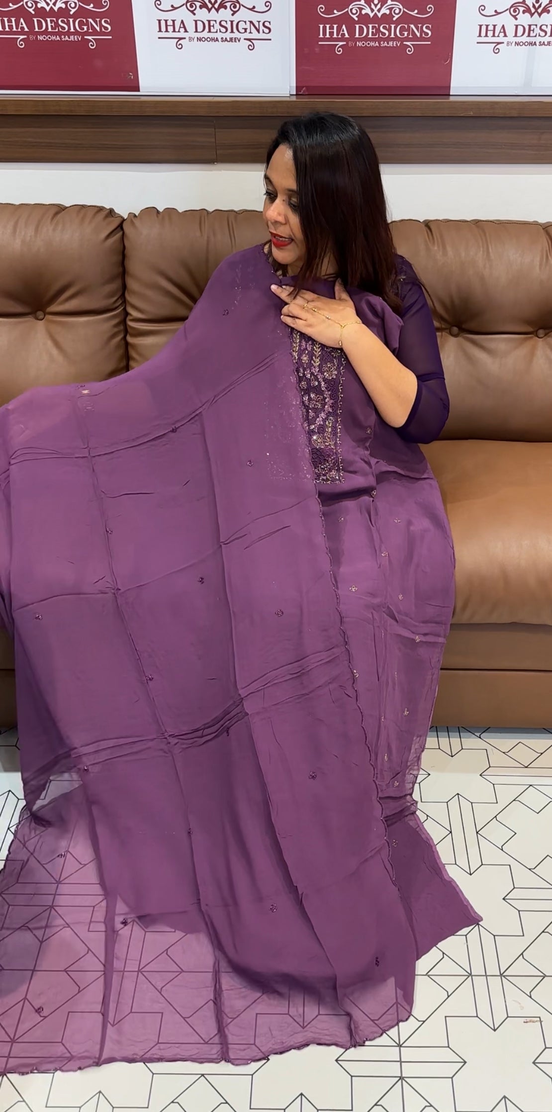 VISCOSE GEORGETTE UNSTITCHED SALWAR SUITS - IHA 9783