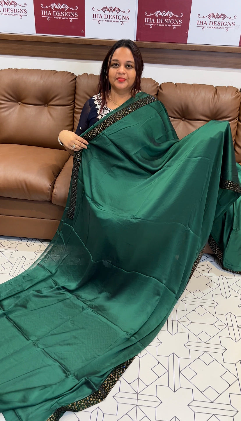 SILKY GEORGETTE SAREES - IHA 8300