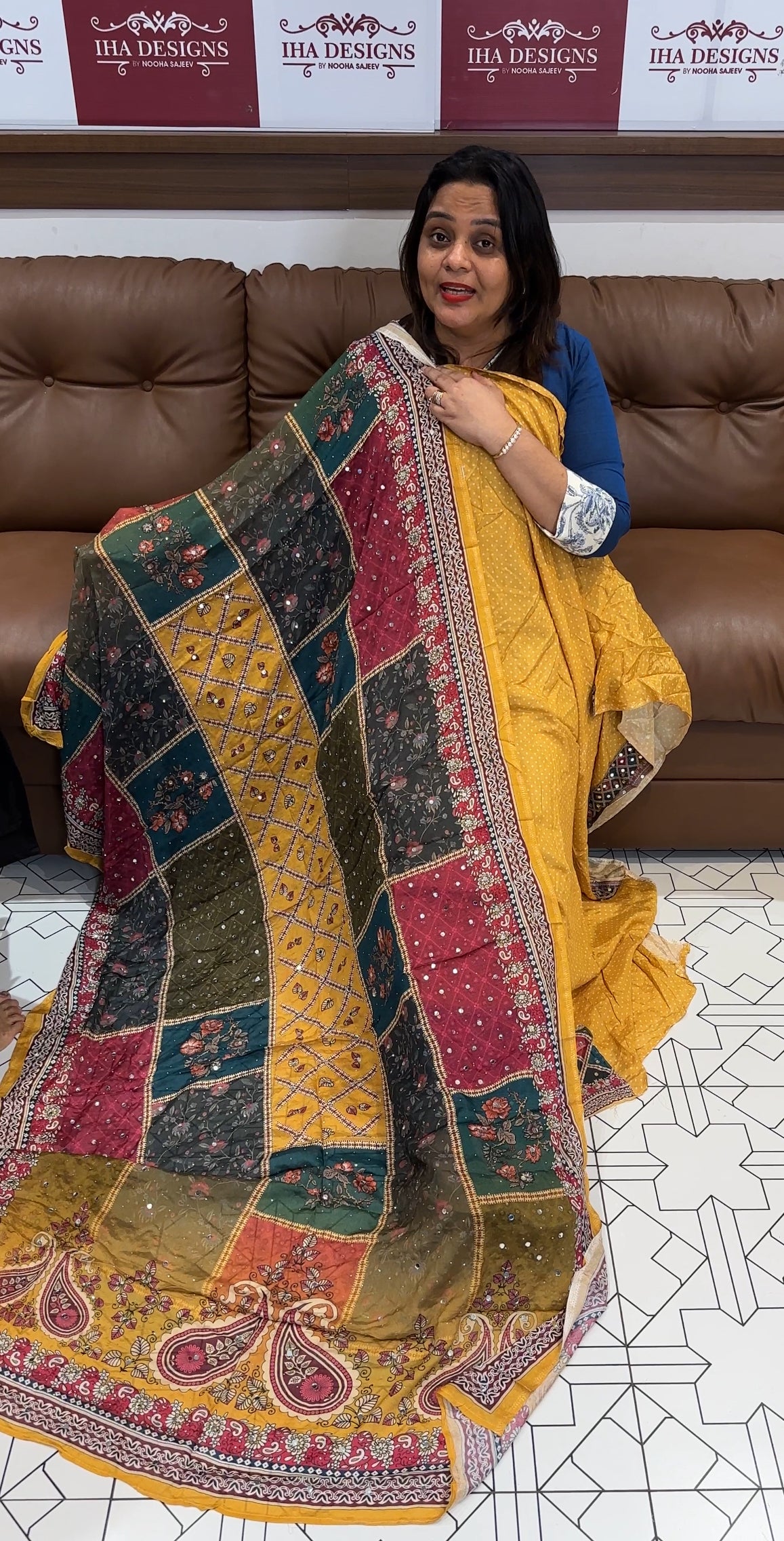 CRAPE SILK UNSTITCHED SALWAR SUITS - IHA 25111