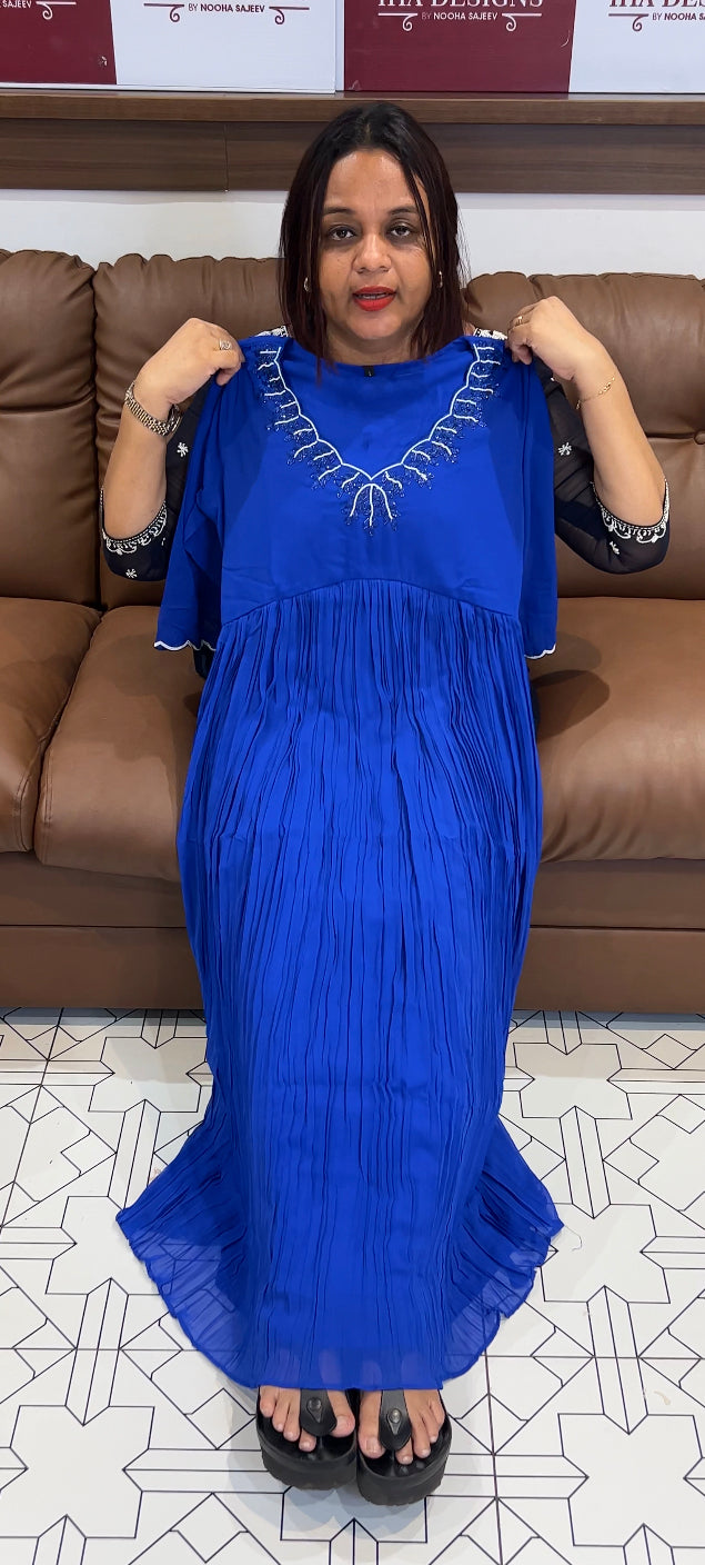 GEORGETTE HAND WORKED ALINE TOPS - IHA 8287