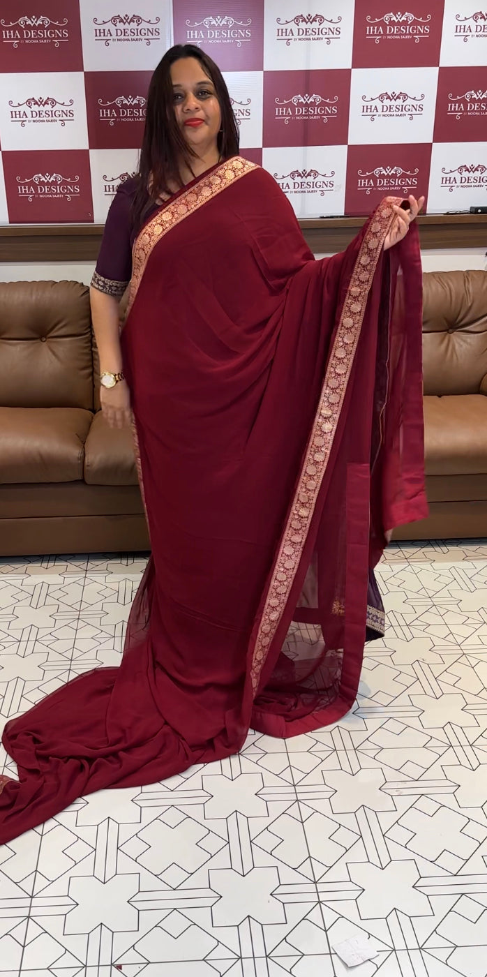 BUDGET BUY GEORGETTE SAREE - IHA 8047