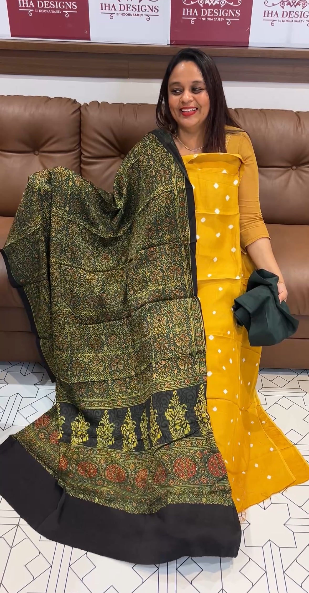 BANDHEJ PRINTED MODAL UNSTITCHED SALWAR SUITS - IHA 9741