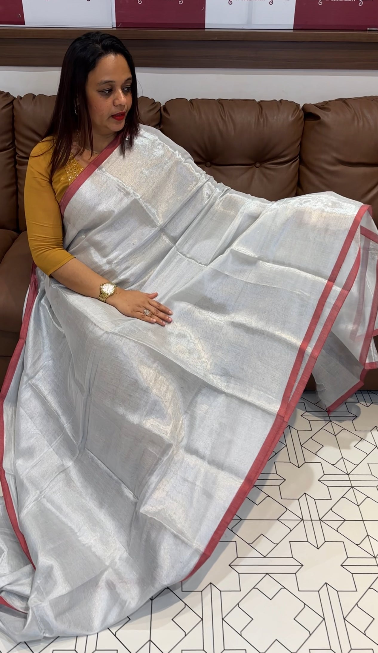 HANDLOOM TISSUE SAREES - IHA 9731