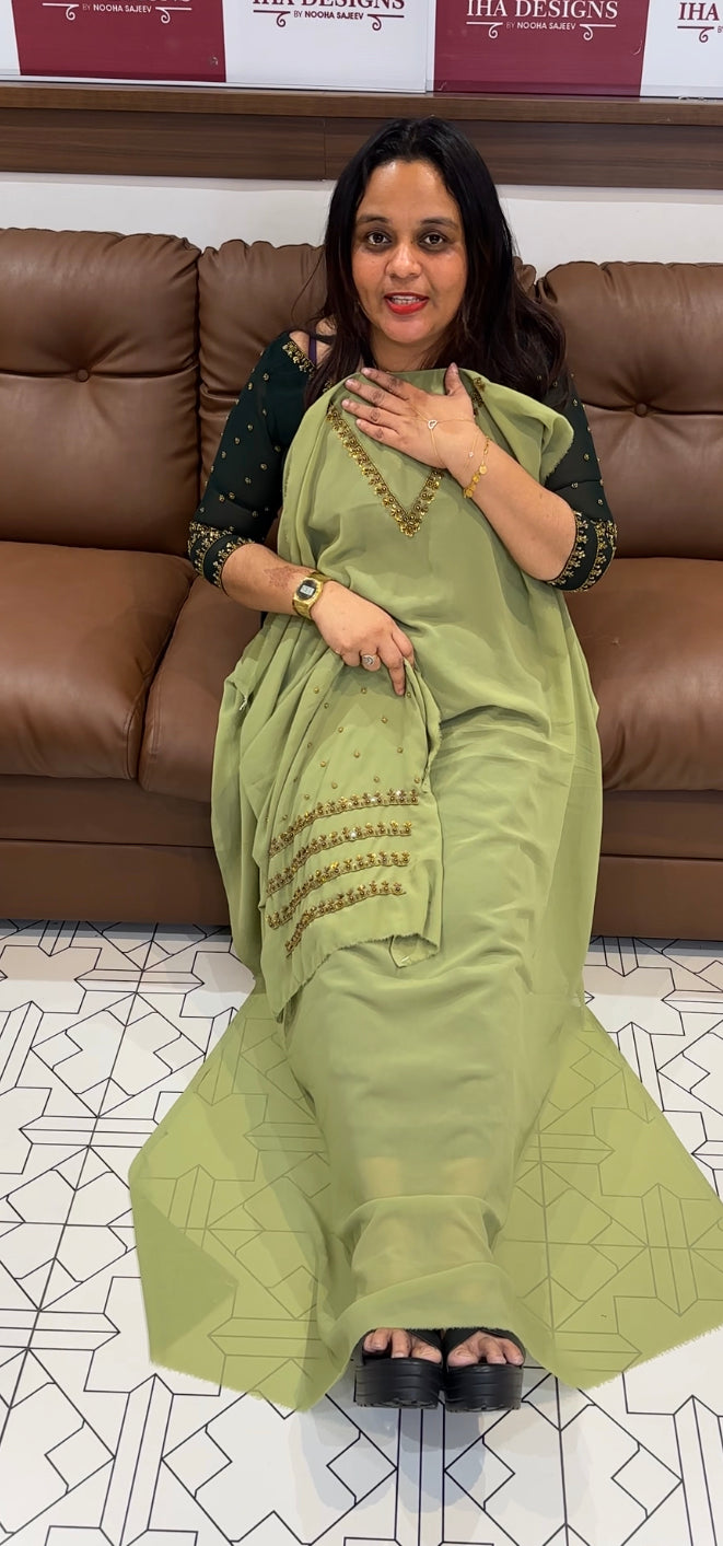 IHA'S IN-HOUSE HAND WORKED UNSTITCHED SALWAR SUITS - IHA 28844