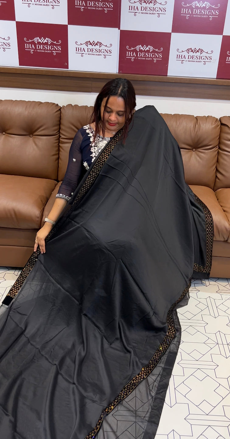 SILKY GEORGETTE SAREES - IHA 8300