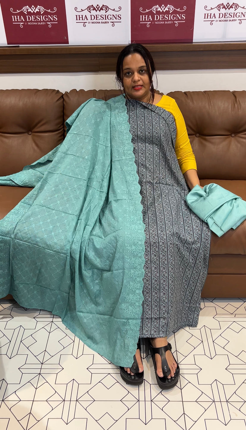 DIGITAL PRINTED UNSTITCHED SALWAR SUIT - IHA 8591