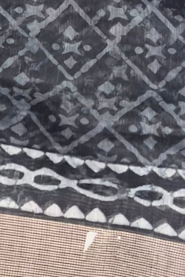 BUDGET BUY PRINTED SEMI LINEN SAREE - IHA 8169