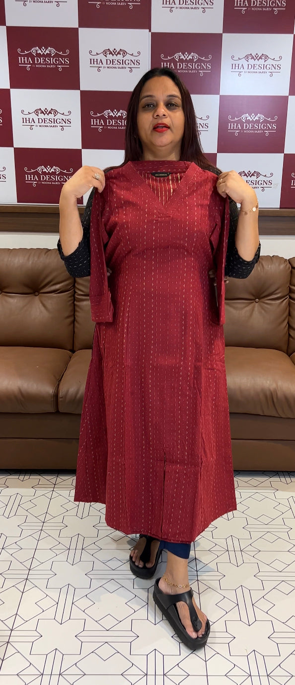 IHA'S IN-HOUSE HANDLOOM COTTON KURTIS - IHA 8379