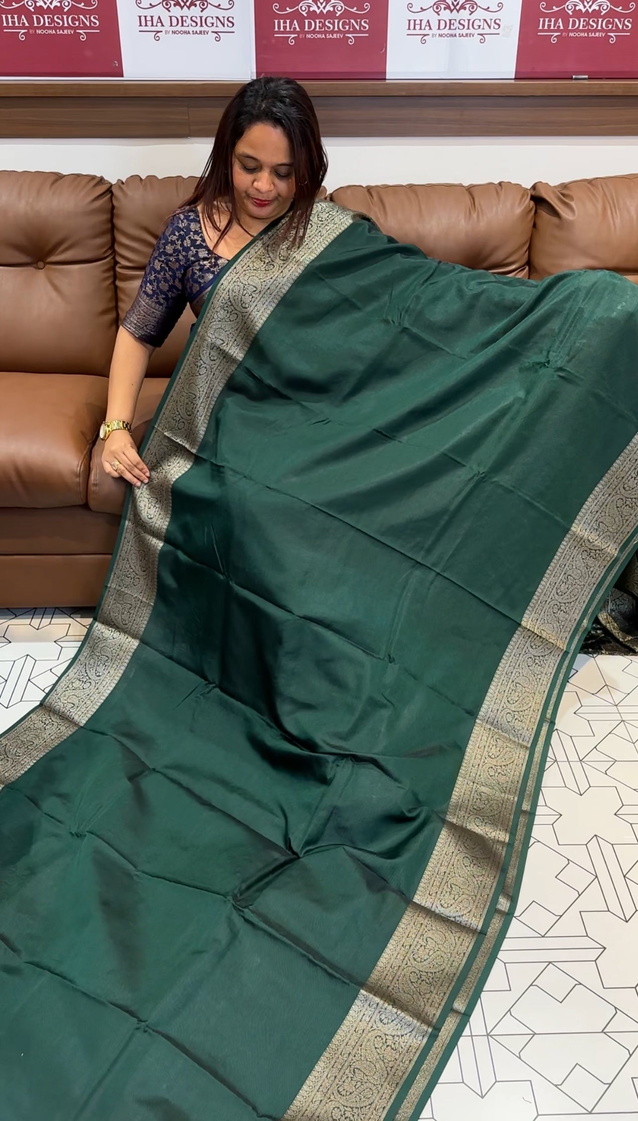 FORWARD SEMI BANARASI SILK SAREES - IHA 9797