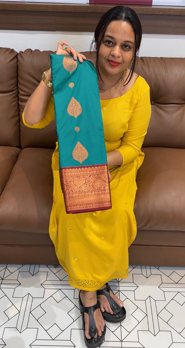 PURE MIX SILK SAREE - IHA 8583
