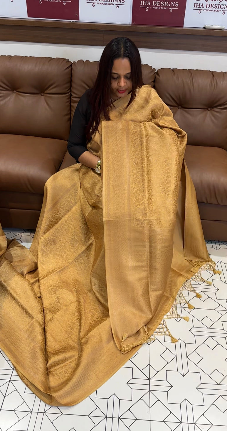 DESIGNER SEMI KATAN BANARASI SILK SAREE - IHA 8175